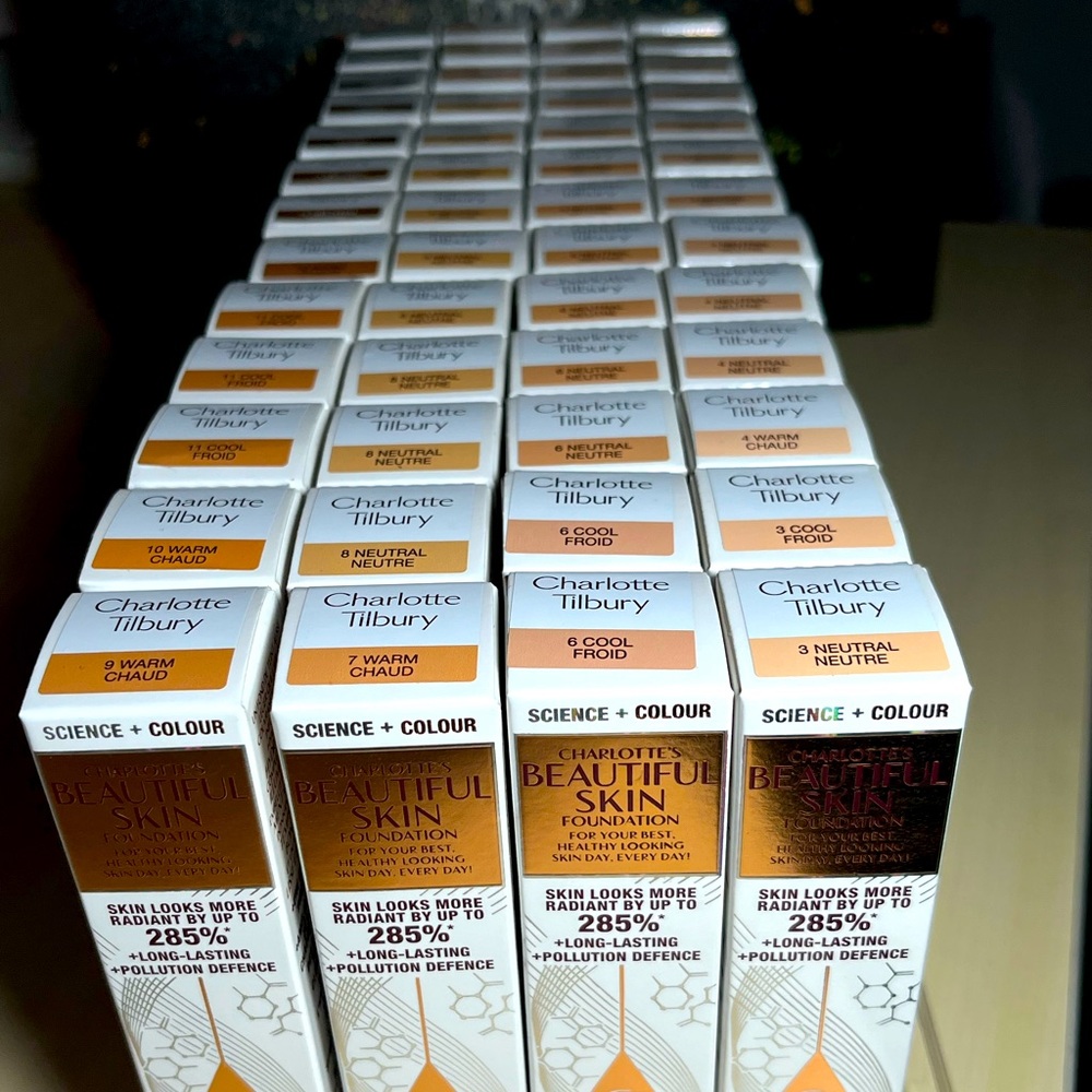 Charlotte Tilbury NIB Beautiful Skin Foundation in Warm Cool & Neutral Shades! - Picture 3 of 10